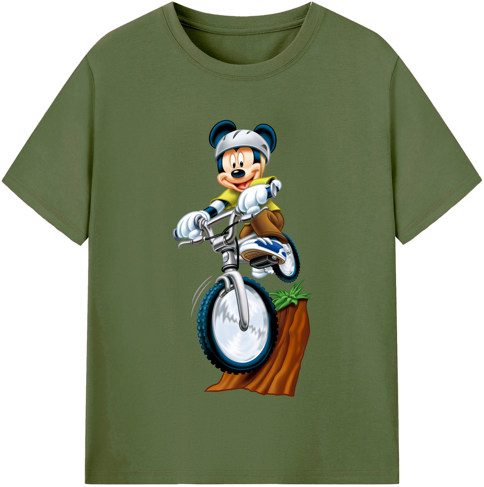 （画像用） ミッキーマウス Mickey Mouse 綿100％半袖Tシャツ（フロントプリント）